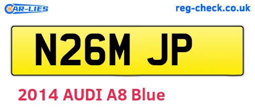 N26MJP are the vehicle registration plates.