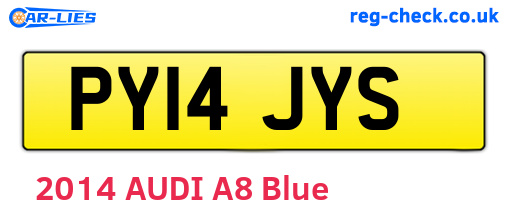 PY14JYS are the vehicle registration plates.