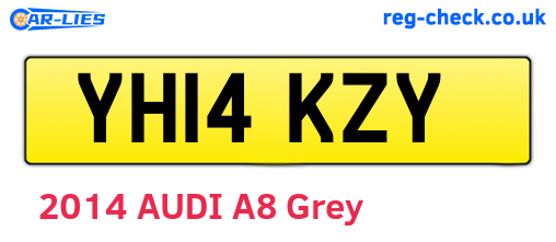 YH14KZY are the vehicle registration plates.