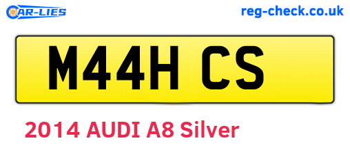 M44HCS are the vehicle registration plates.