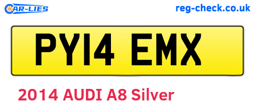 PY14EMX are the vehicle registration plates.
