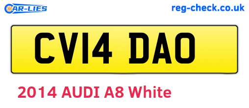 CV14DAO are the vehicle registration plates.