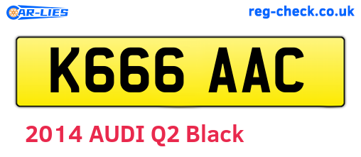 K666AAC are the vehicle registration plates.