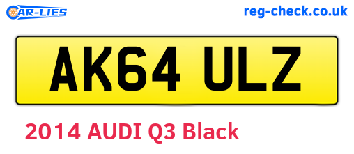 AK64ULZ are the vehicle registration plates.
