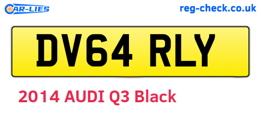 DV64RLY are the vehicle registration plates.