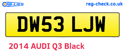 DW53LJW are the vehicle registration plates.