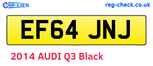 EF64JNJ are the vehicle registration plates.