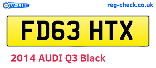 FD63HTX are the vehicle registration plates.