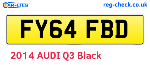 FY64FBD are the vehicle registration plates.