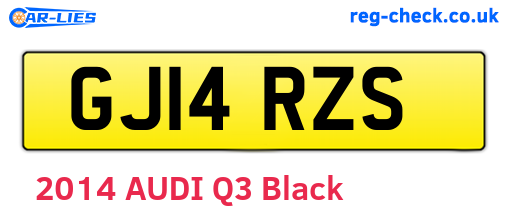 GJ14RZS are the vehicle registration plates.