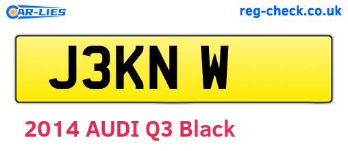 J3KNW are the vehicle registration plates.