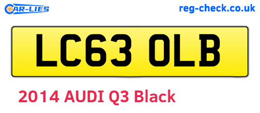 LC63OLB are the vehicle registration plates.