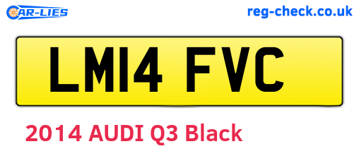 LM14FVC are the vehicle registration plates.