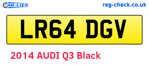 LR64DGV are the vehicle registration plates.