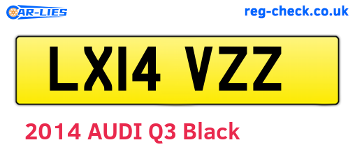 LX14VZZ are the vehicle registration plates.