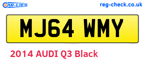 MJ64WMY are the vehicle registration plates.