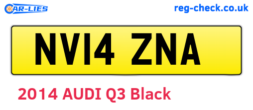 NV14ZNA are the vehicle registration plates.