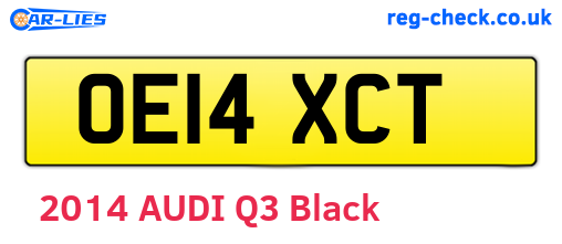 OE14XCT are the vehicle registration plates.
