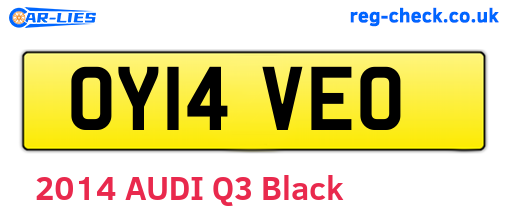 OY14VEO are the vehicle registration plates.