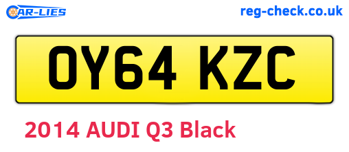 OY64KZC are the vehicle registration plates.