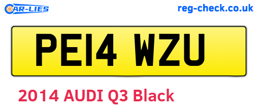 PE14WZU are the vehicle registration plates.
