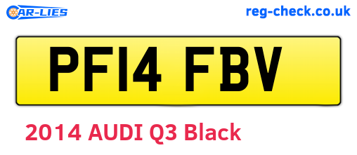 PF14FBV are the vehicle registration plates.