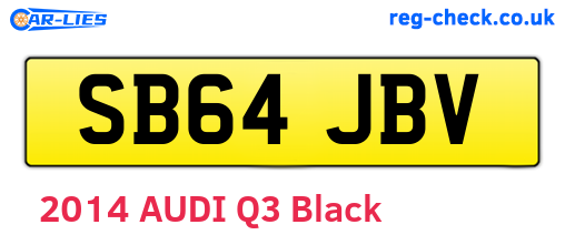 SB64JBV are the vehicle registration plates.