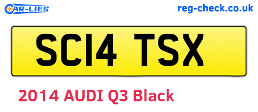 SC14TSX are the vehicle registration plates.