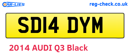 SD14DYM are the vehicle registration plates.
