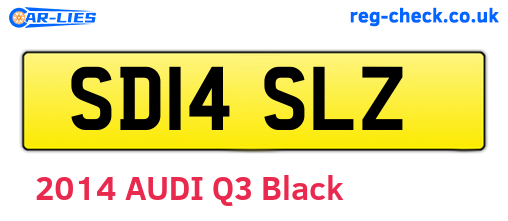 SD14SLZ are the vehicle registration plates.