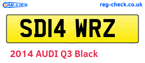 SD14WRZ are the vehicle registration plates.