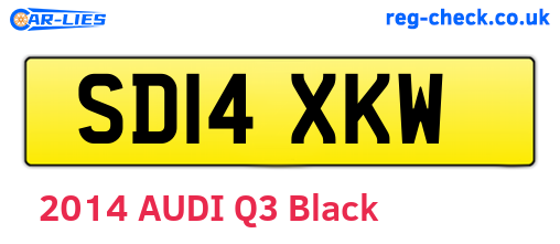 SD14XKW are the vehicle registration plates.