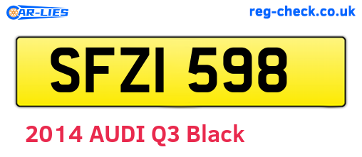 SFZ1598 are the vehicle registration plates.