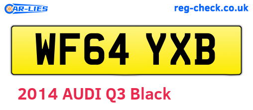 WF64YXB are the vehicle registration plates.