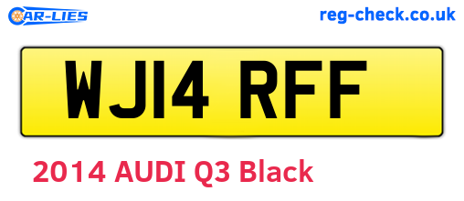 WJ14RFF are the vehicle registration plates.