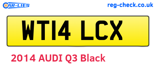 WT14LCX are the vehicle registration plates.