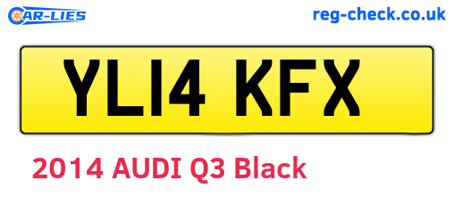 YL14KFX are the vehicle registration plates.