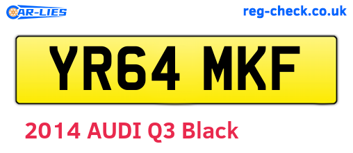 YR64MKF are the vehicle registration plates.