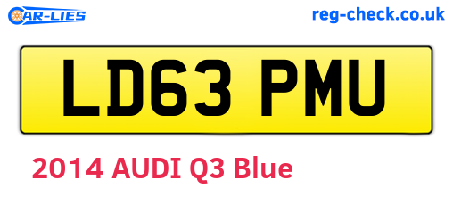 LD63PMU are the vehicle registration plates.