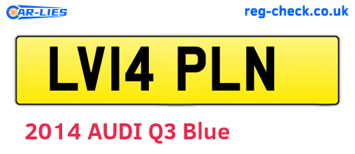 LV14PLN are the vehicle registration plates.