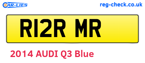 R12RMR are the vehicle registration plates.