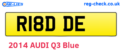 R18DDE are the vehicle registration plates.