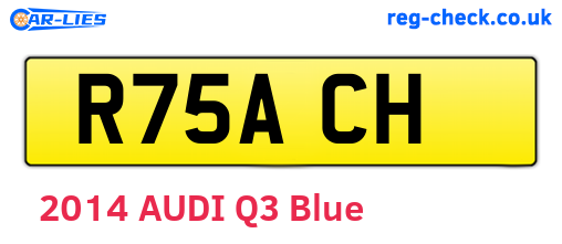 R75ACH are the vehicle registration plates.