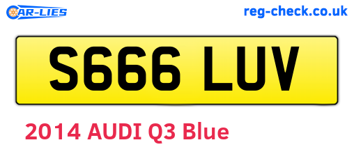 S666LUV are the vehicle registration plates.