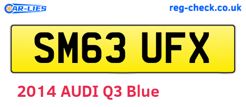 SM63UFX are the vehicle registration plates.