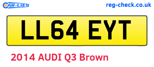 LL64EYT are the vehicle registration plates.