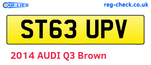 ST63UPV are the vehicle registration plates.