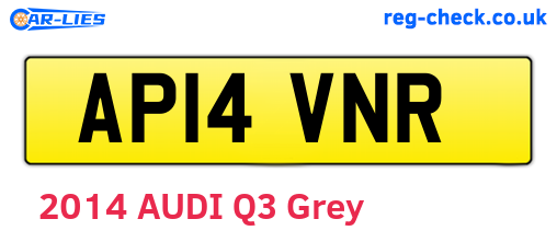 AP14VNR are the vehicle registration plates.