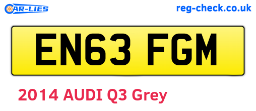 EN63FGM are the vehicle registration plates.