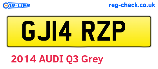 GJ14RZP are the vehicle registration plates.